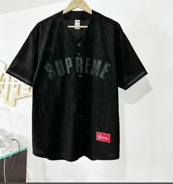 short BASEBALL ULTRASUDE baseball MESH mesh JERSEY suede sleeved 24SS 0729